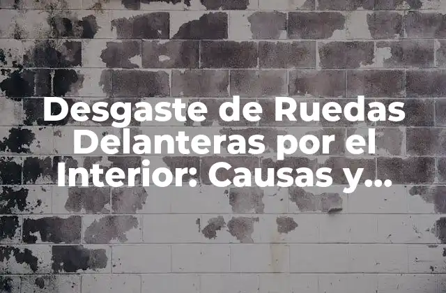 Desgaste de Ruedas Delanteras por el Interior: Causas y Soluciones