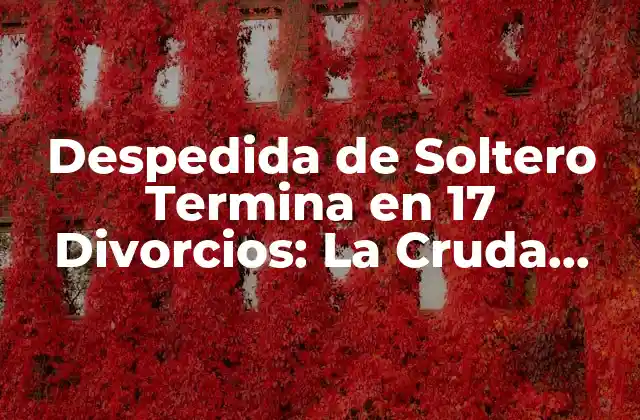 Despedida de Soltero Termina en 17 Divorcios: la Cruda Realidad 2 ¿Qué es la Despedida de Soltero y por qué es tan Popular?