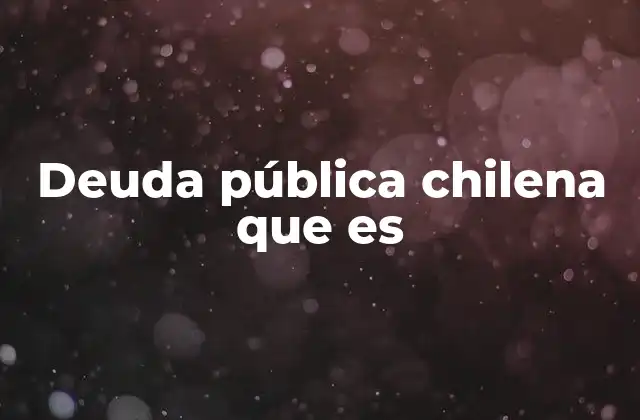 Deuda Pública Chilena que es 2 Cómo se mide el tamaño y la sostenibilidad de la deuda pública chilena