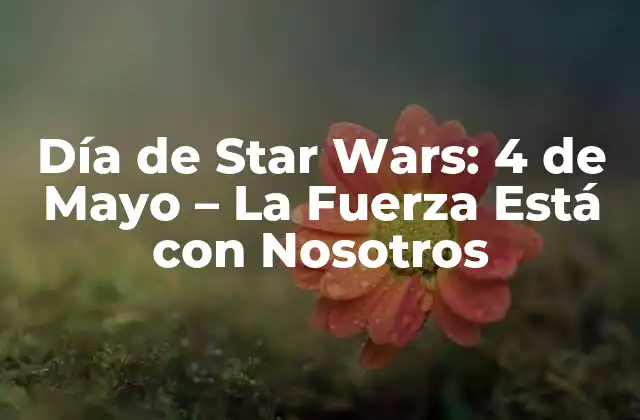 Día de Star Wars: 4 de Mayo – la Fuerza Está con Nosotros