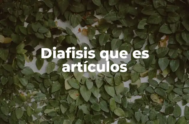Diafisis que es Artículos 2 Estructura anatómica y función de la diafisis