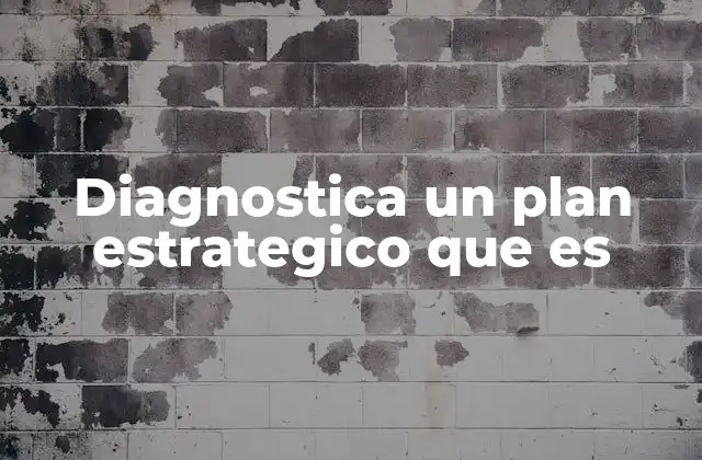 Diagnostica un Plan Estrategico que es