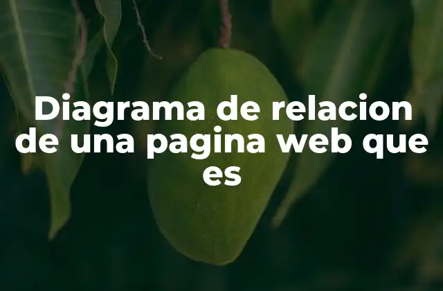 Diagrama de Relacion de una Pagina Web que es