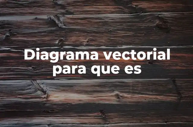 Diagrama Vectorial para que es