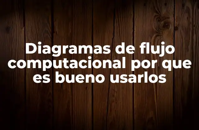 Diagramas de Flujo Computacional por que es Bueno Usarlos