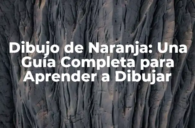 Dibujo de Naranja: una Guía Completa para Aprender a Dibujar