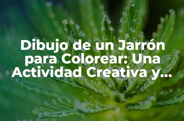 Dibujo de un Jarrón para Colorear: una Actividad Creativa y Relajante