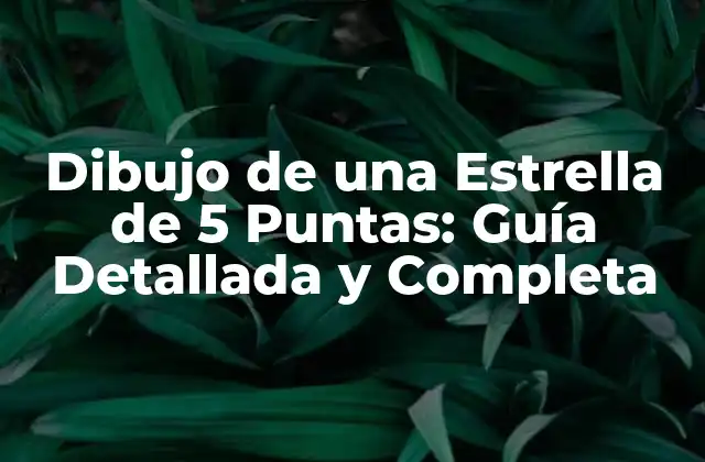 Dibujo de una Estrella de 5 Puntas: Guía Detallada y Completa