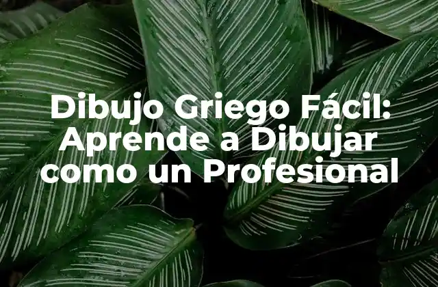 Dibujo Griego Fácil: Aprende a Dibujar como un Profesional