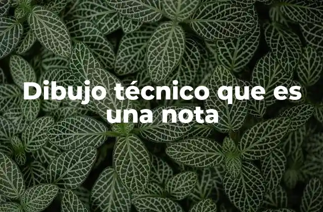 Dibujo Técnico que es una Nota