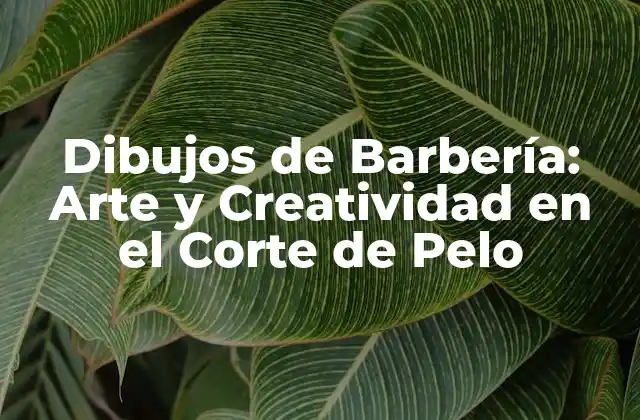 Dibujos de Barbería: Arte y Creatividad en el Corte de Pelo