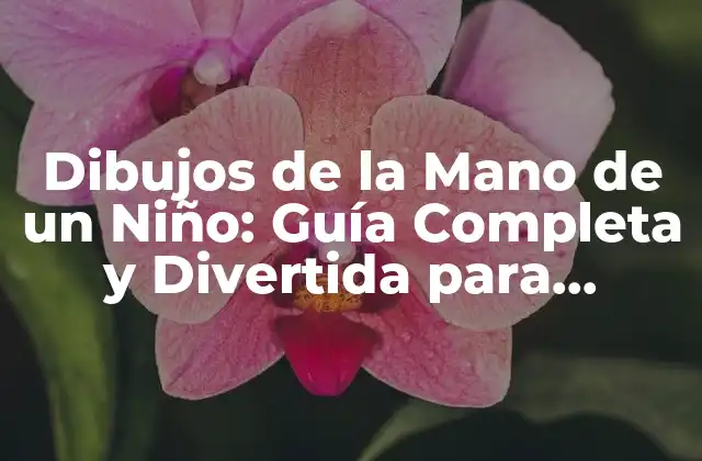 Dibujos de la Mano de un Niño: Guía Completa y Divertida para Padres y Maestros