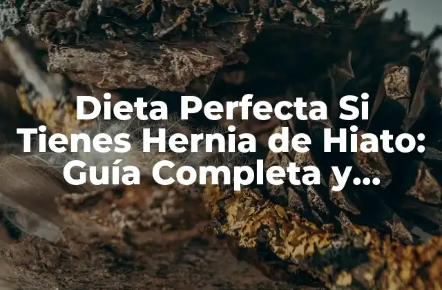 Dieta Perfecta Si Tienes Hernia de Hiato: Guía Completa y Actualizada