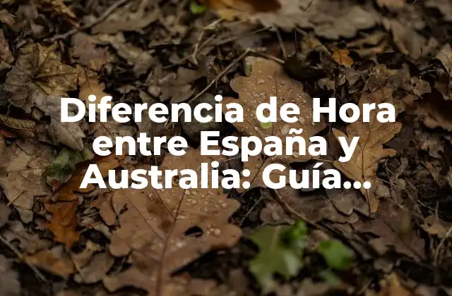 Diferencia de Hora entre España y Australia: Guía Completa