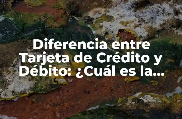 Diferencia entre Tarjeta de Crédito y Débito: ¿cuál es la Mejor Opción para Ti?