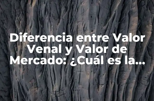 ¿Qué es el Valor Venal?