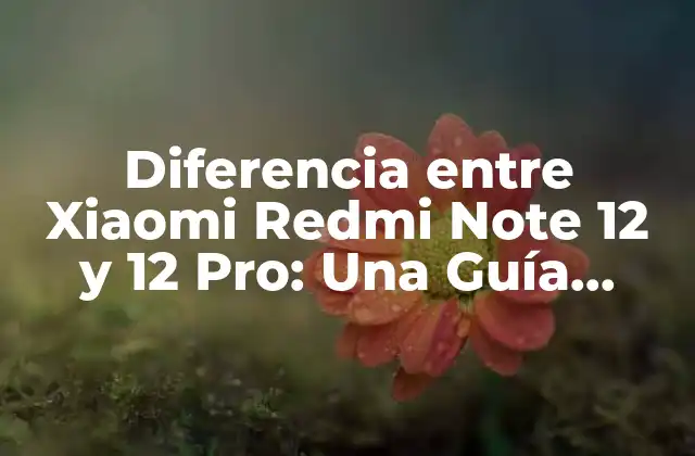 Diferencia entre Xiaomi Redmi Note 12 y 12 Pro: una Guía Completa