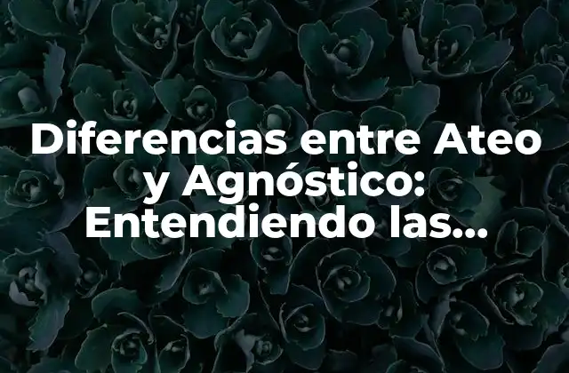 Diferencias entre Ateo y Agnóstico: Entendiendo las Creencias y Convicciones