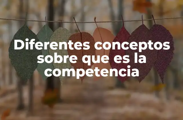 La evolución del concepto de competencia a lo largo de la historia