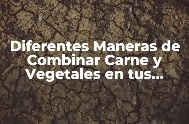Diferentes Maneras de Combinar Carne y Vegetales en Tus Recetas