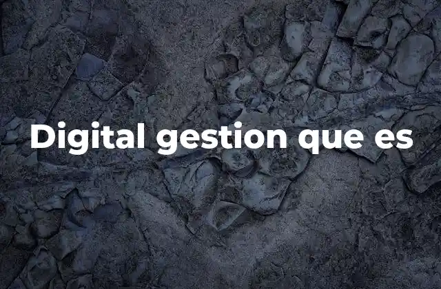 Digital Gestion que es