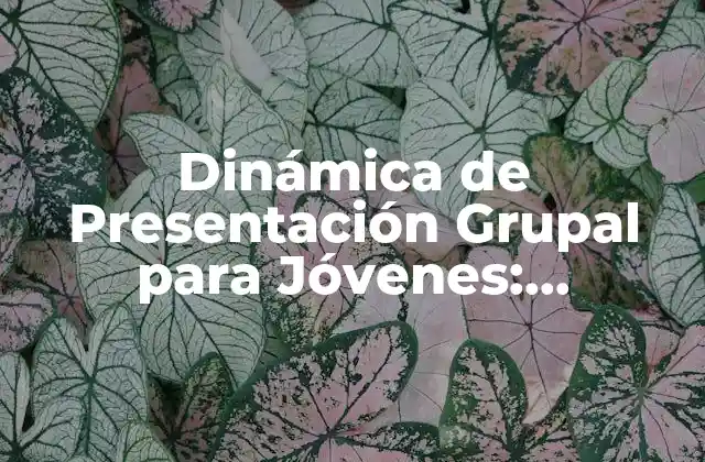 ¿Por qué la Dinámica de Presentación Grupal es Importante para los Jóvenes?