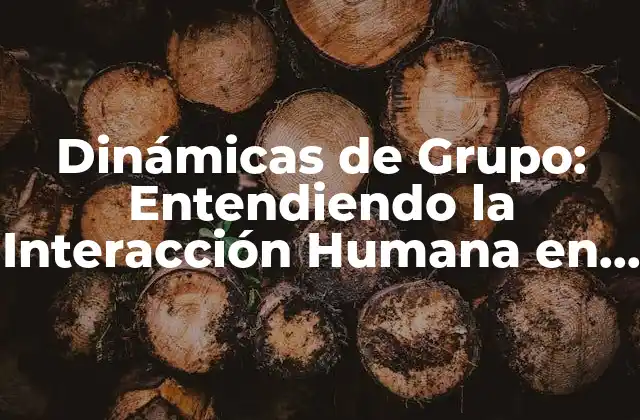 ¿Qué son las Dinámicas de Grupo?