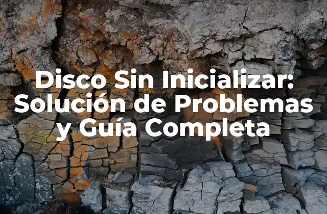 Disco sin Inicializar: Solución de Problemas y Guía Completa