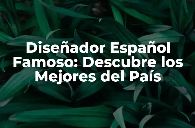 Diseñador Español Famoso: Descubre los Mejores Del País