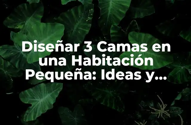 Diseñar 3 Camas en una Habitación Pequeña: Ideas y Consejos