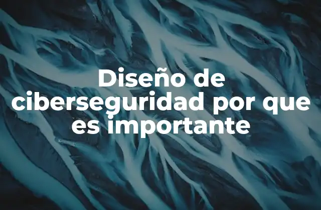 Diseño de Ciberseguridad por que es Importante