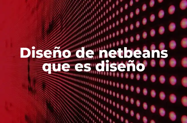 Diseño de Netbeans que es Diseño