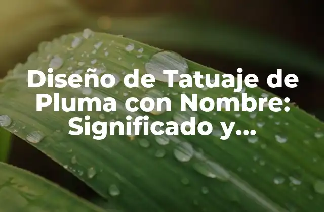 Diseño de Tatuaje de Pluma con Nombre: Significado y Tendencias