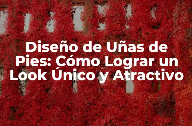 Diseño de Uñas de Pies: Cómo Lograr un Look Único y Atractivo