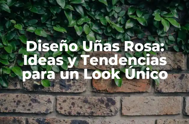 Diseño Uñas Rosa: Ideas y Tendencias para un Look Único