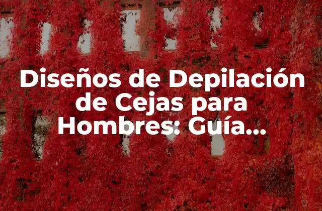 Diseños de Depilación de Cejas para Hombres: Guía Completa