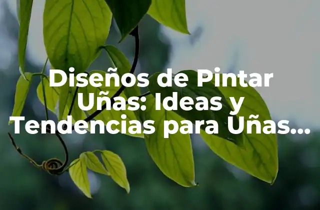 Diseños de Pintar Uñas: Ideas y Tendencias para Uñas Únicas
