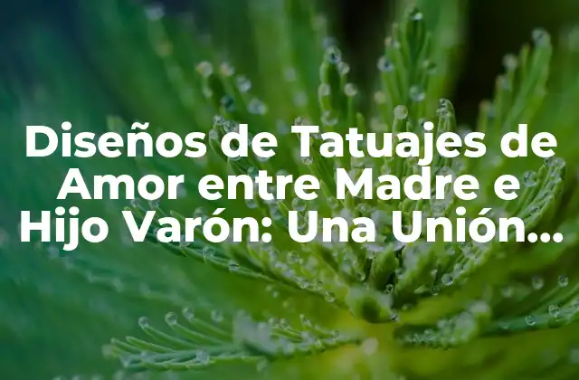 Diseños de Tatuajes de Amor entre Madre e Hijo Varón: una Unión Inquebrantable