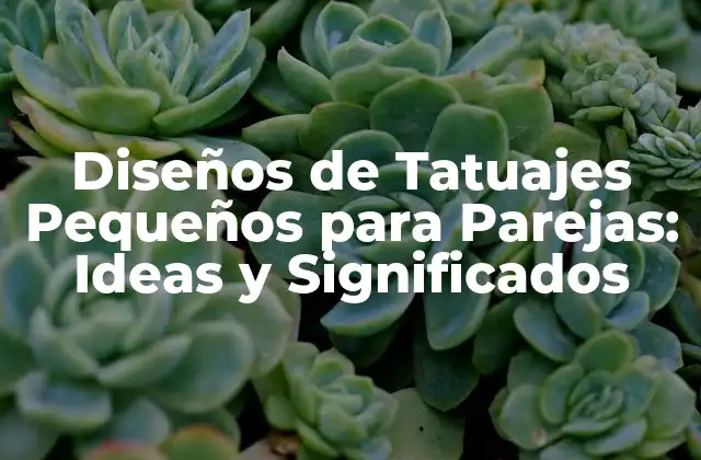 Diseños de Tatuajes Pequeños para Parejas: Ideas y Significados 2 Ventajas de los Tatuajes Pequeños para Parejas