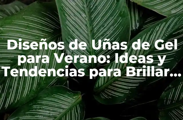 Diseños de Uñas de Gel para Verano: Ideas y Tendencias para Brillar Esta Temporada