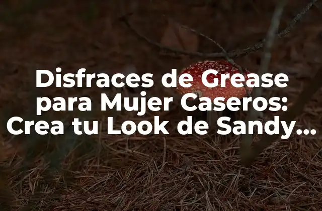 Disfraces de Grease para Mujer Caseros: Crea Tu Look de Sandy o Rizzo