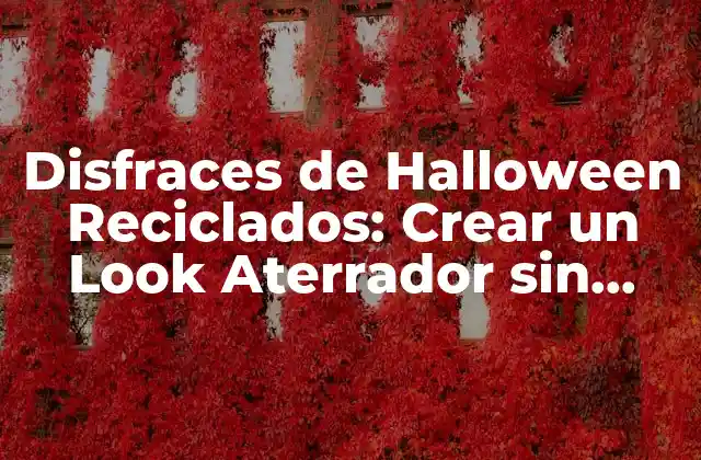 Disfraces de Halloween Reciclados: Crear un Look Aterrador sin Gastar un Ojo de la Cara
