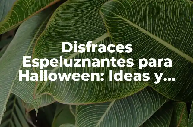 Disfraces Espeluznantes para Halloween: Ideas y Consejos para un Halloween Inolvidable