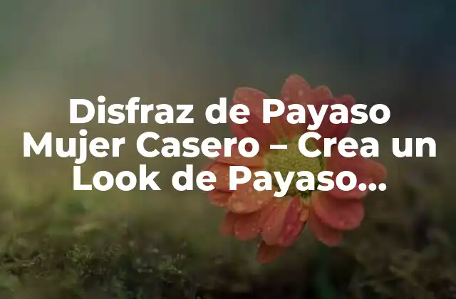 Disfraz de Payaso Mujer Casero – Crea un Look de Payaso Divertido en Casa