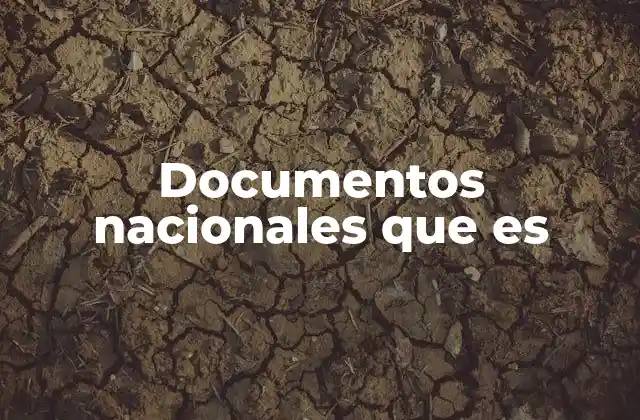 Documentos Nacionales que es