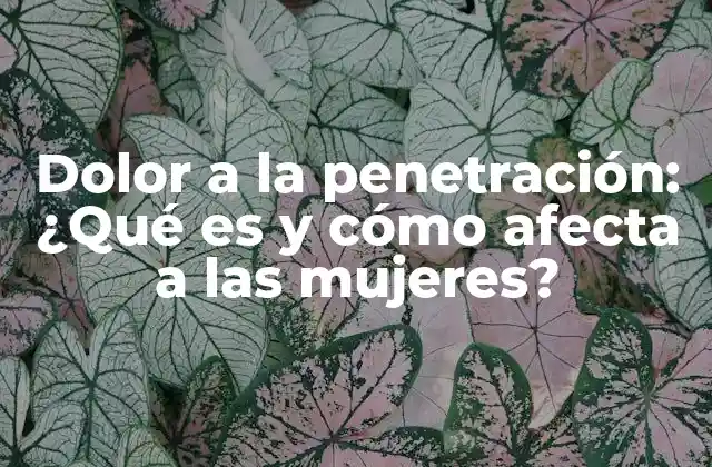 Causas del dolor a la penetración