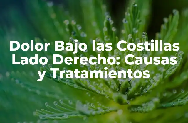 Dolor bajo las Costillas Lado Derecho: Causas y Tratamientos