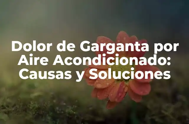Dolor de Garganta por Aire Acondicionado: Causas y Soluciones