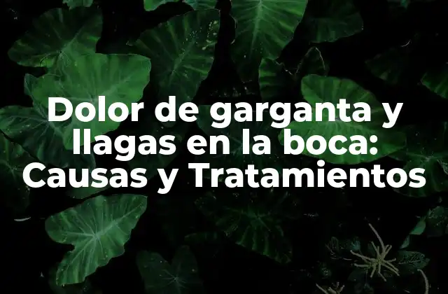 Dolor de Garganta y Llagas en la Boca: Causas y Tratamientos