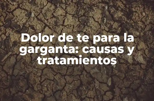 ¿Cuáles son las causas más comunes del dolor de te para la garganta?